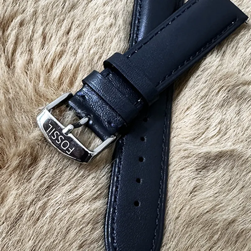 Fossil 20mm Deep Blue Leather Strap